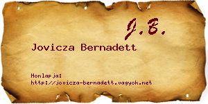 Jovicza Bernadett névjegykártya